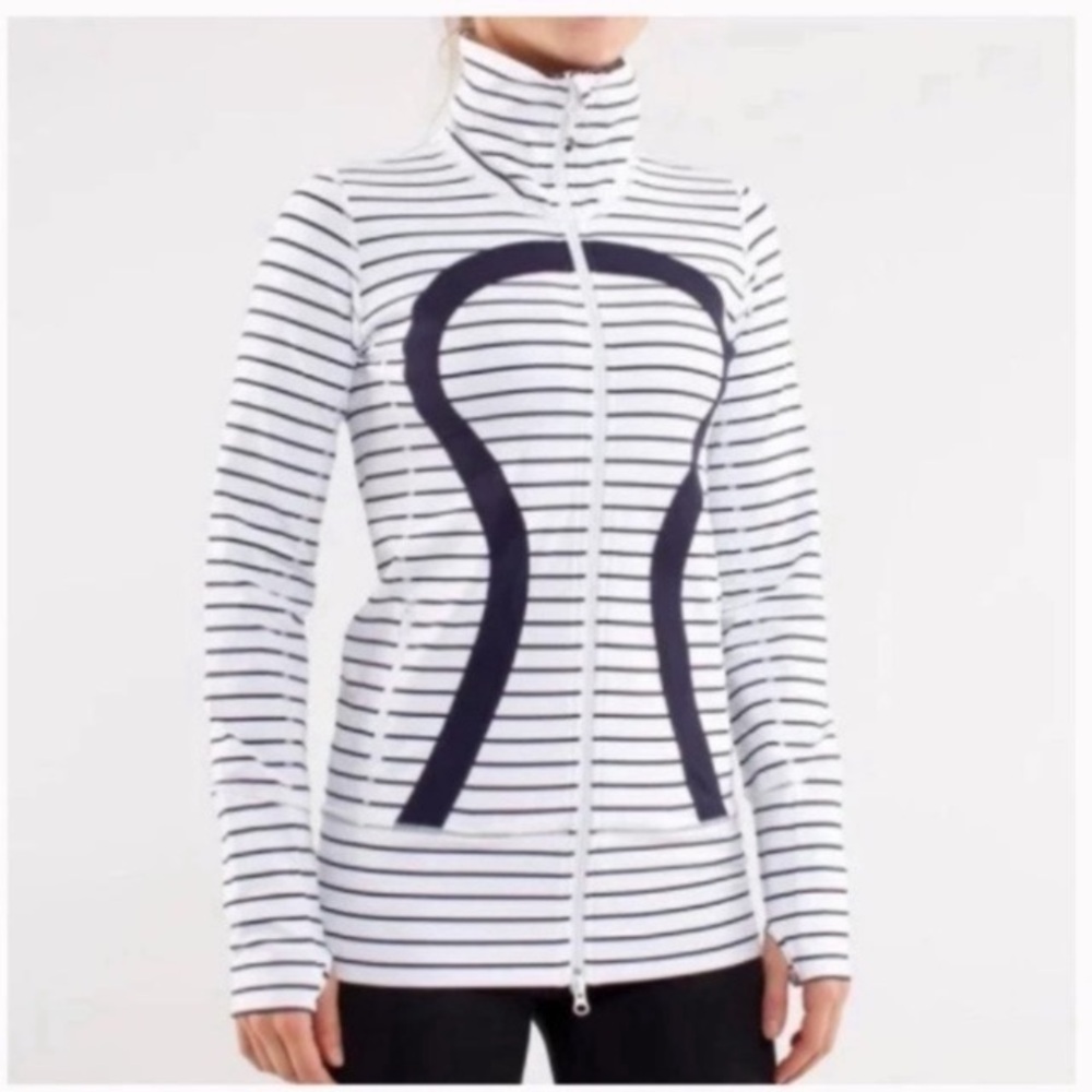 Lululemon Define Jacket in Navy/White Color.